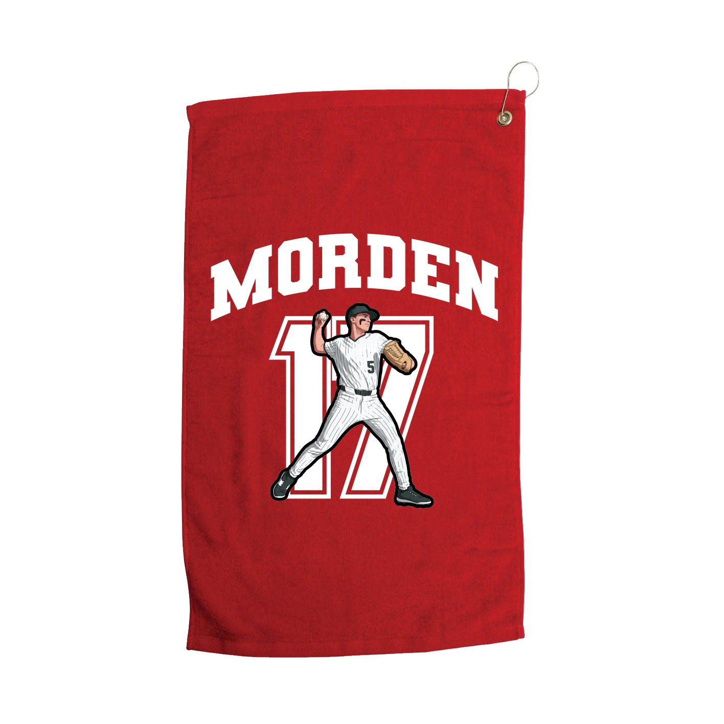 Golf Towel — Number in Red