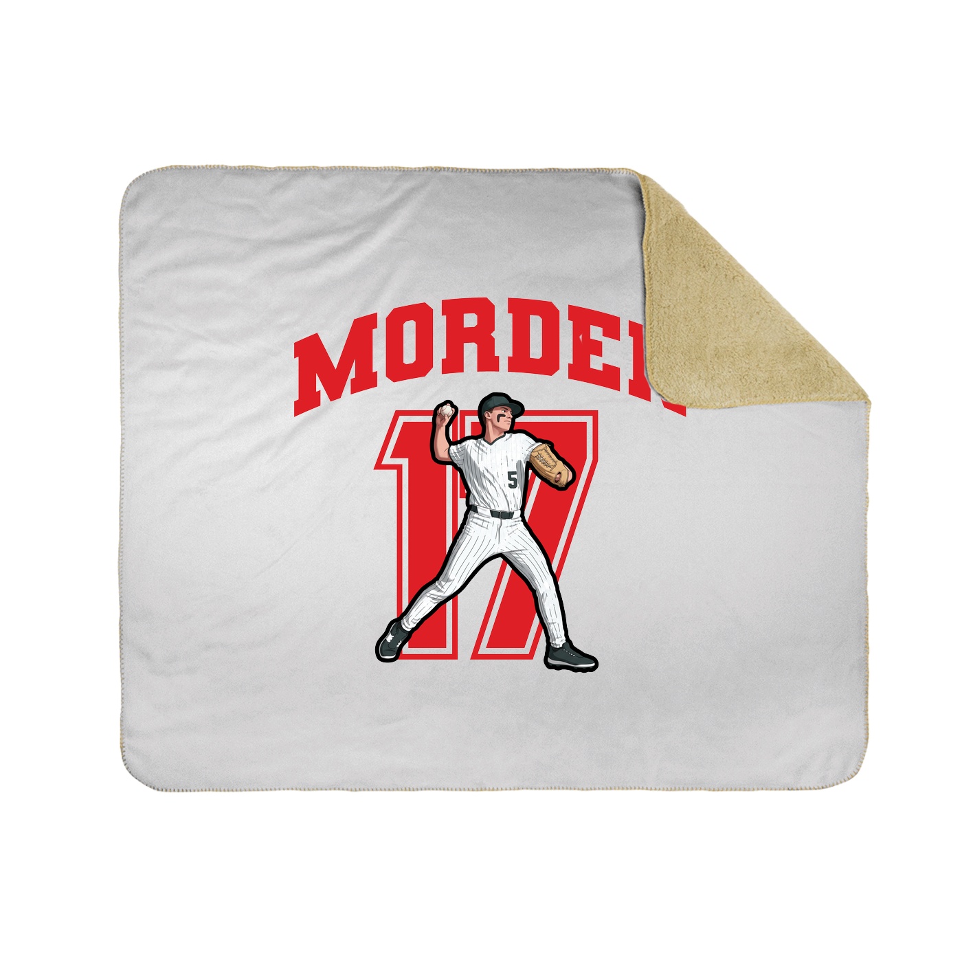 Throw Blanket — Number in White