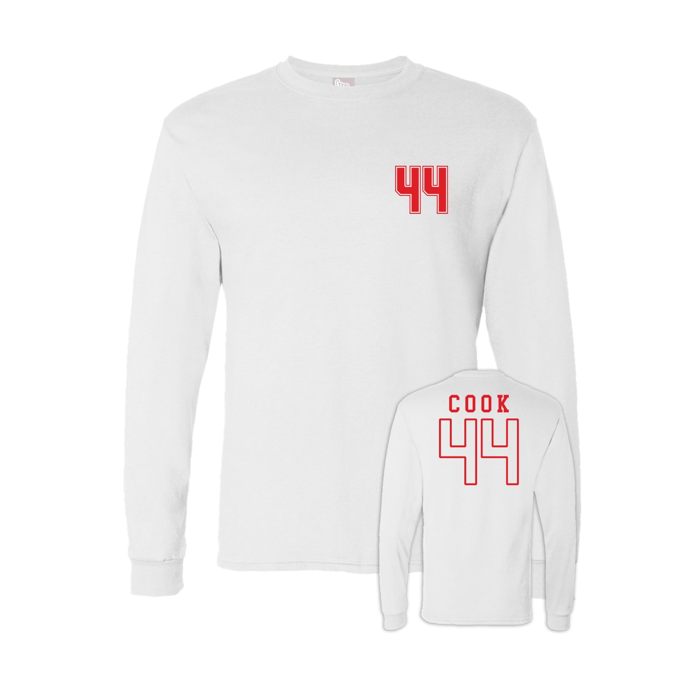 Long Sleeve Tee — Chest Back in White