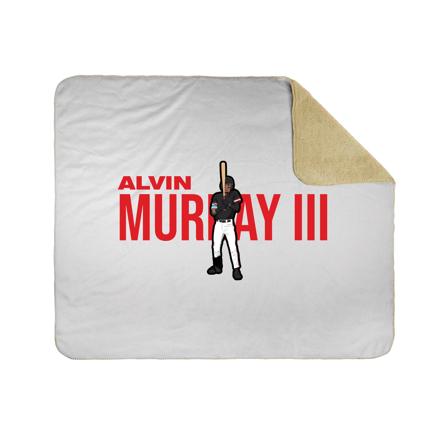 Throw Blanket — Player Name in White