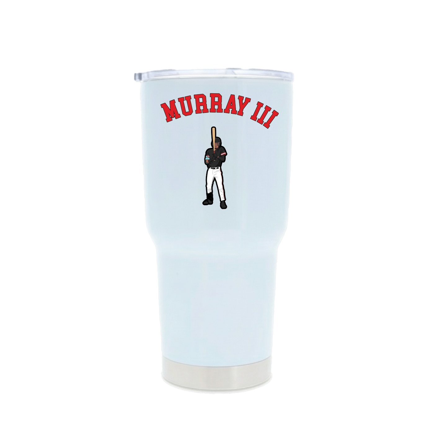 30oz Stainless Steel Tumbler — Shirsey Arch in White