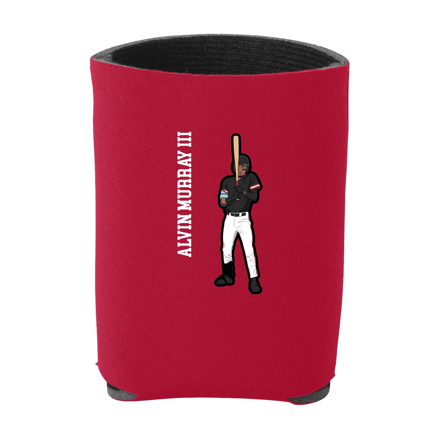 Can Holder — Name Vertical in Red