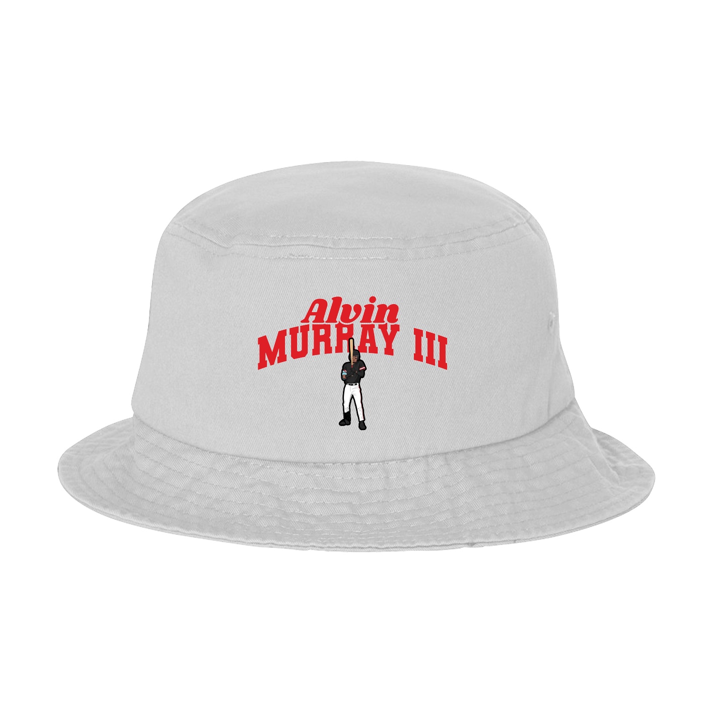 Bucket Cap — Signature Arch in White