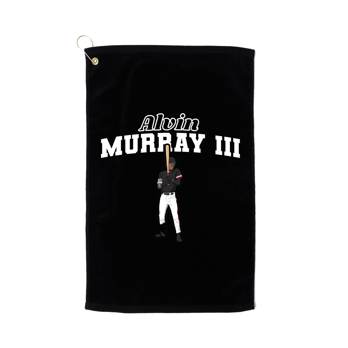Golf Towel — Name Arch in Black