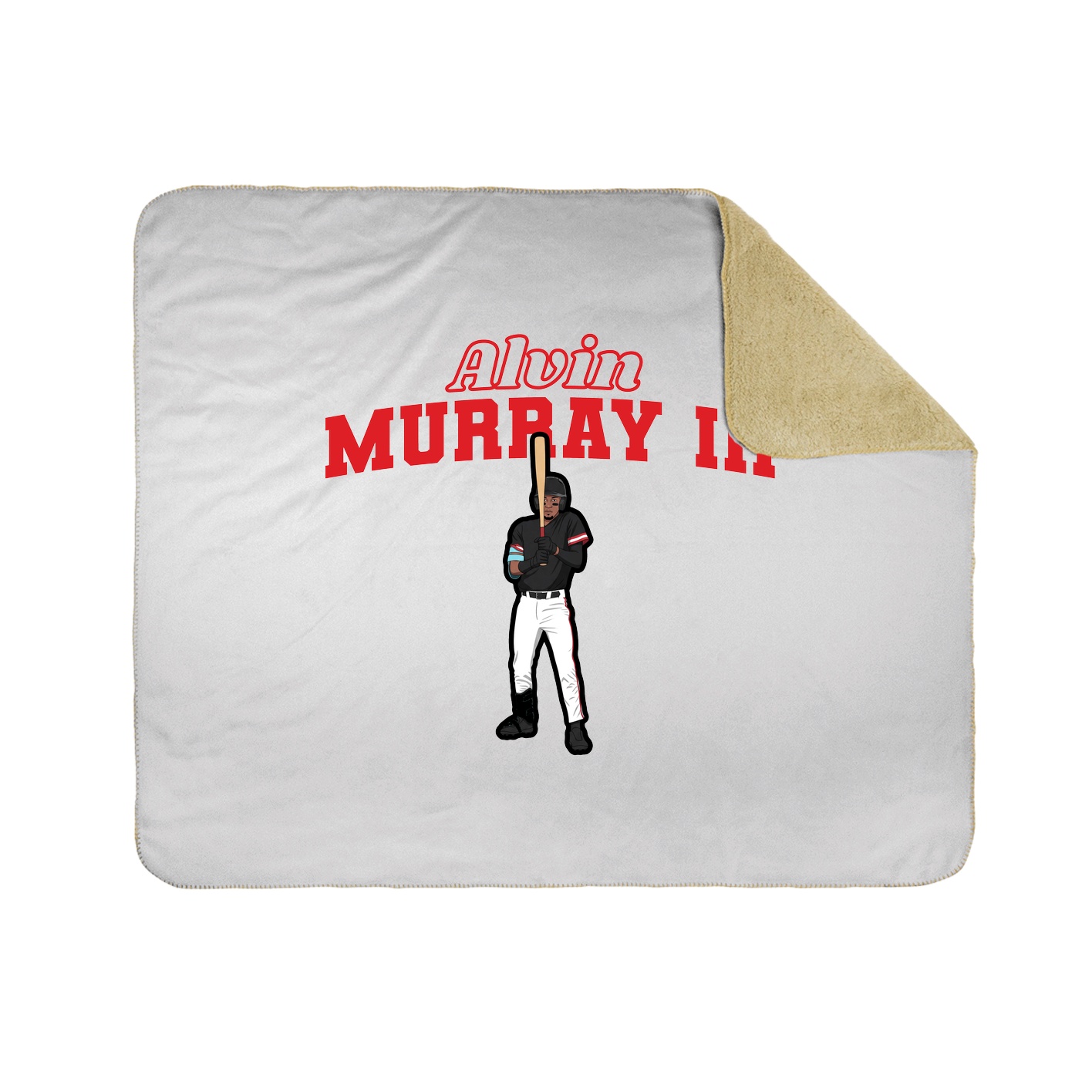 Throw Blanket — Name Arch in White