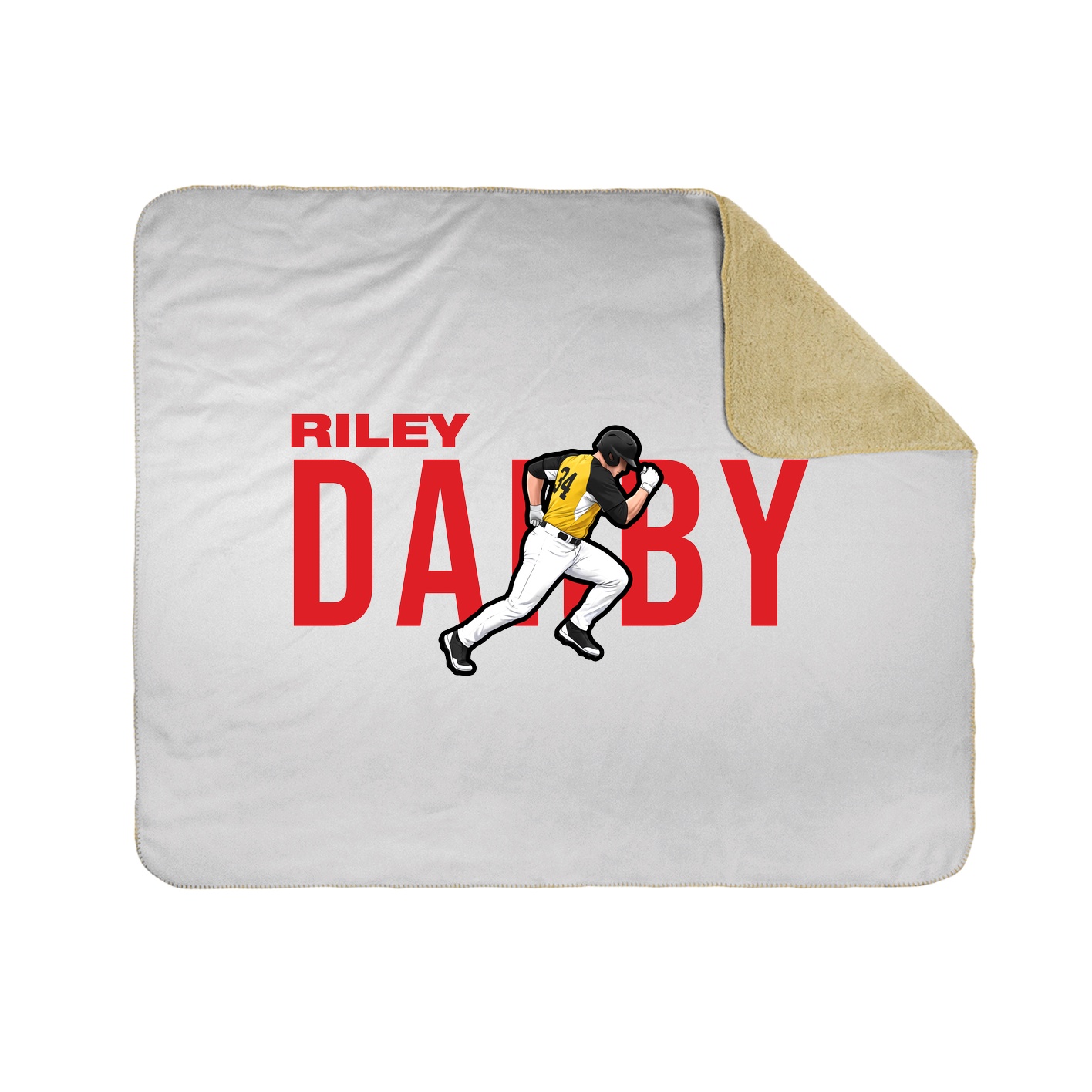 Throw Blanket — Player Name in White