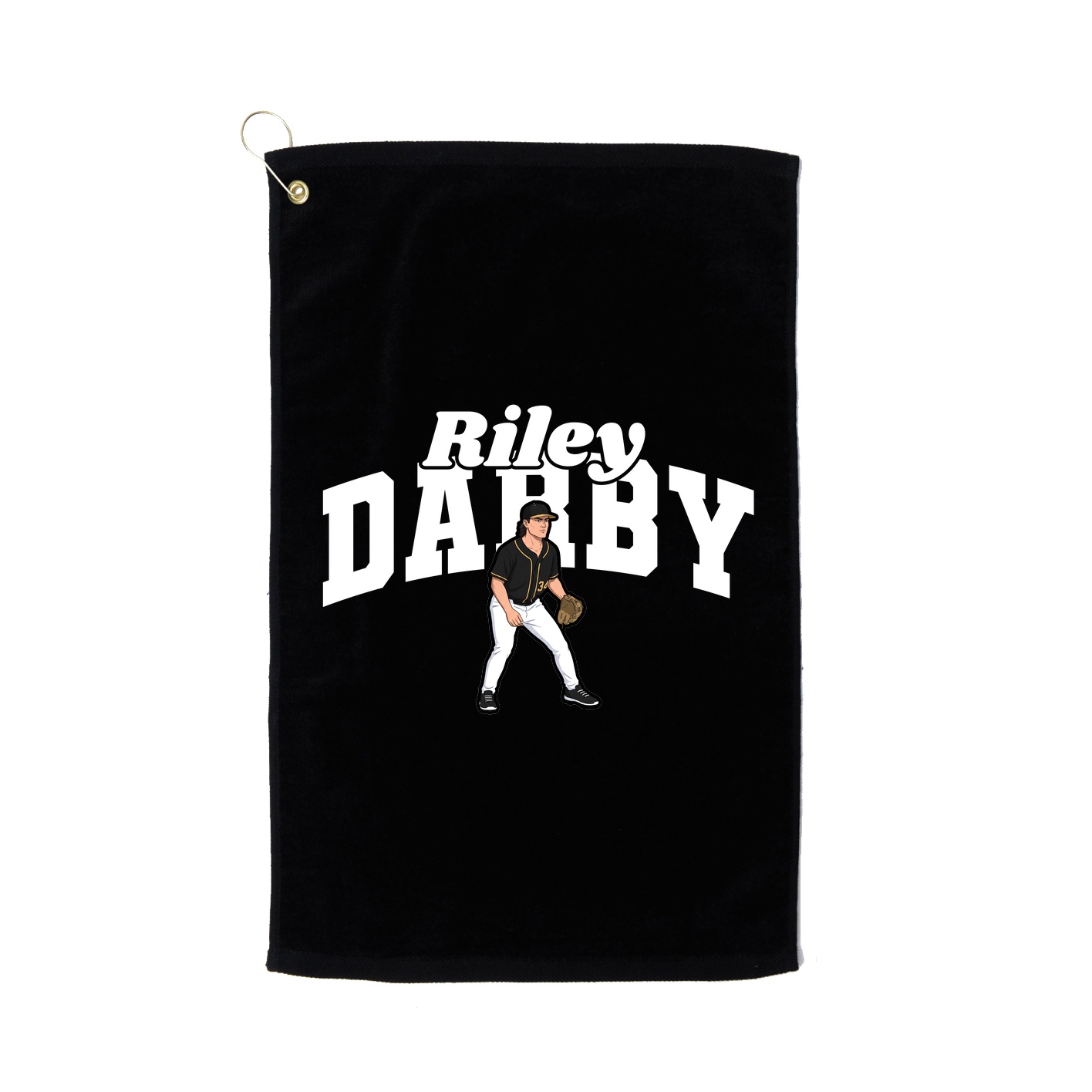 Golf Towel — Signature Arch in Black
