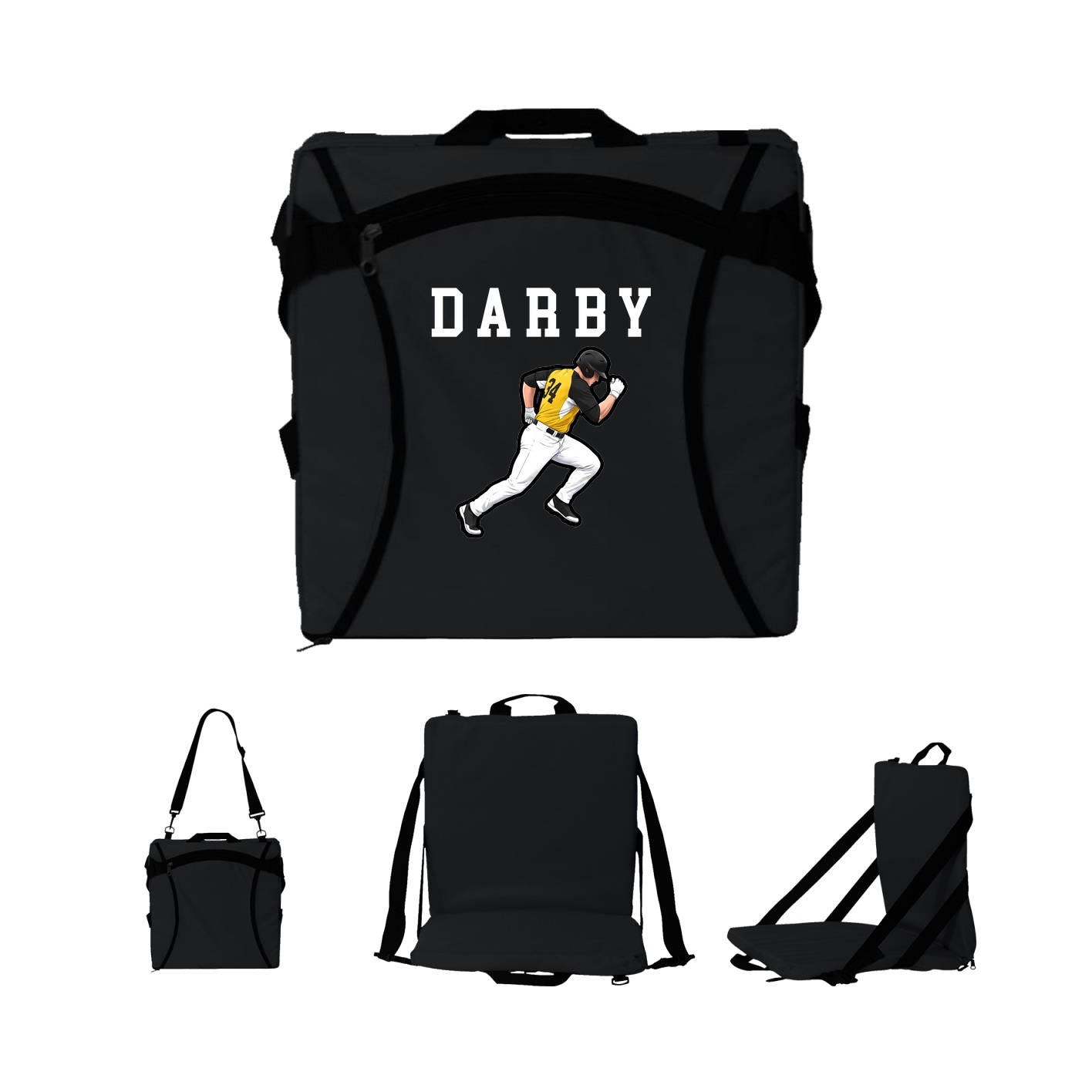 Folding Stadium Seat — Shirsey in Black