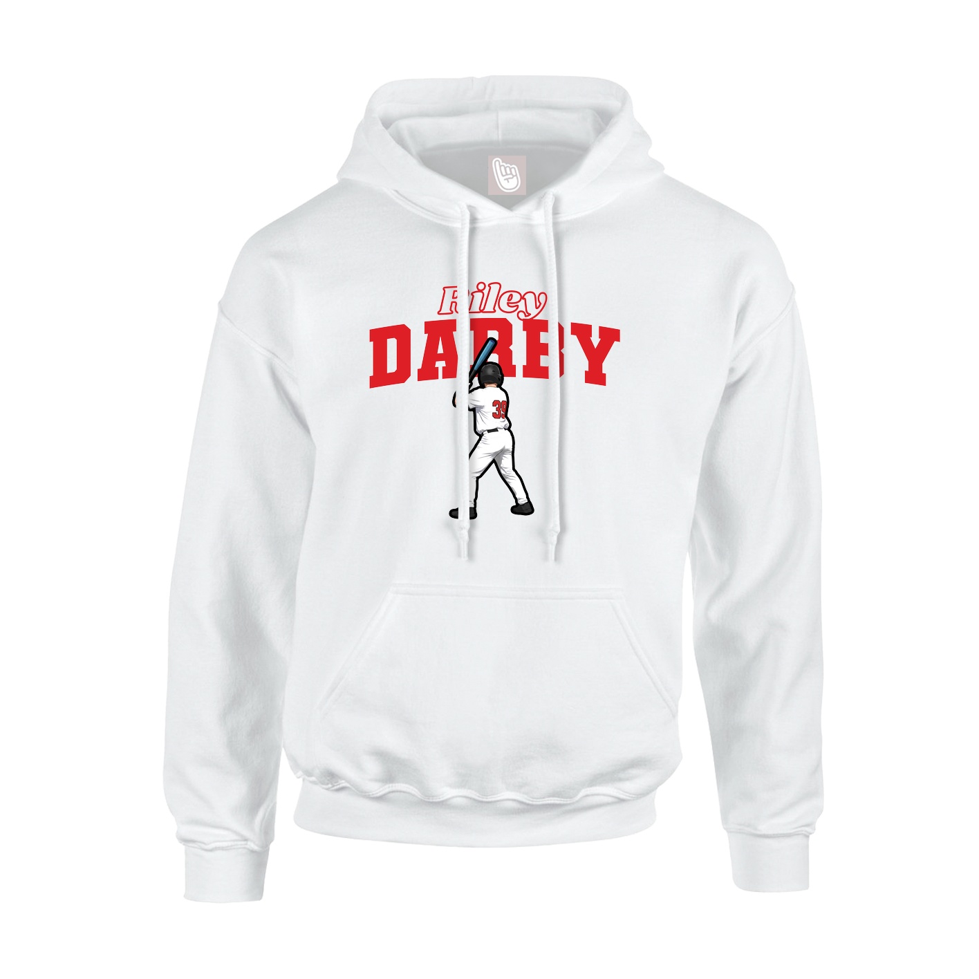 Hoodie — Name Arch in White