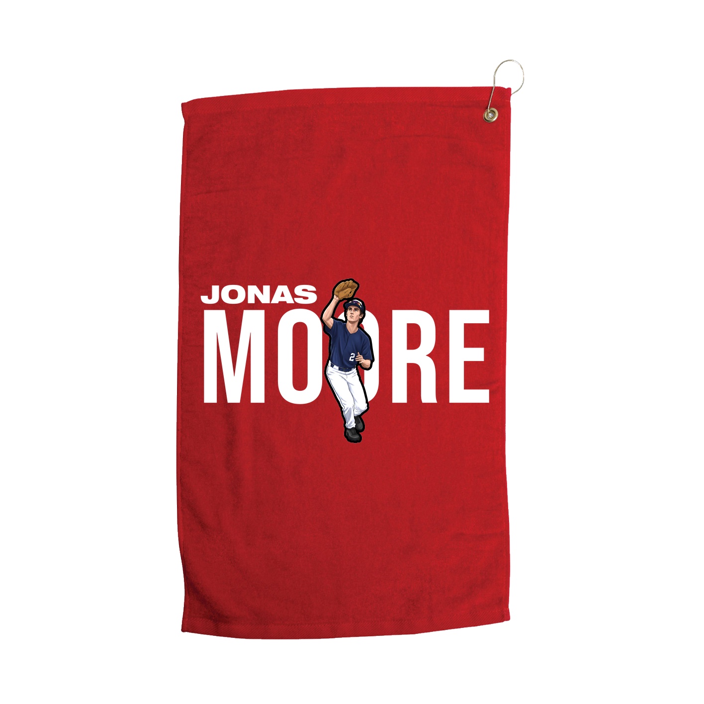 Golf Towel — Player Name in Red