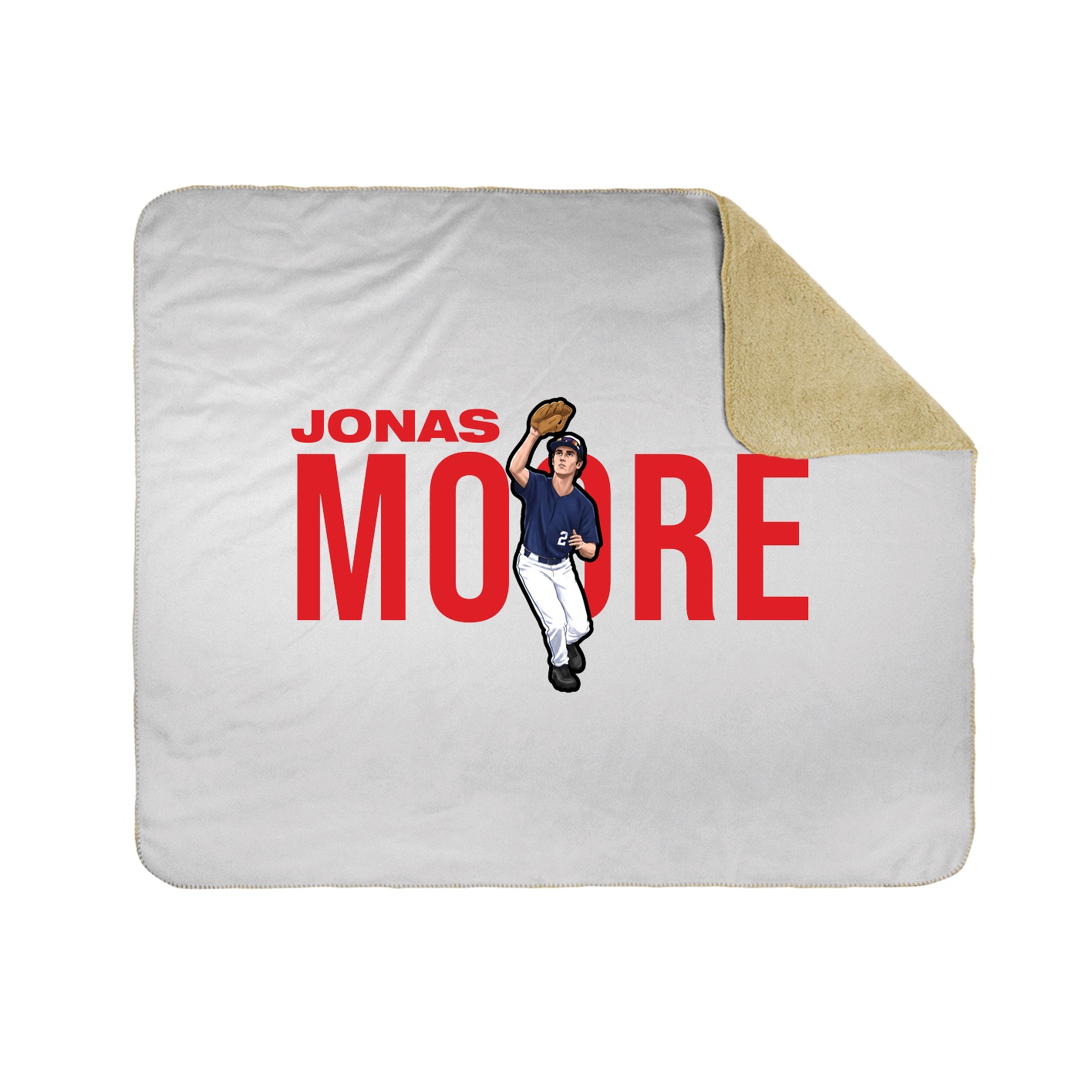 Throw Blanket — Player Name in White