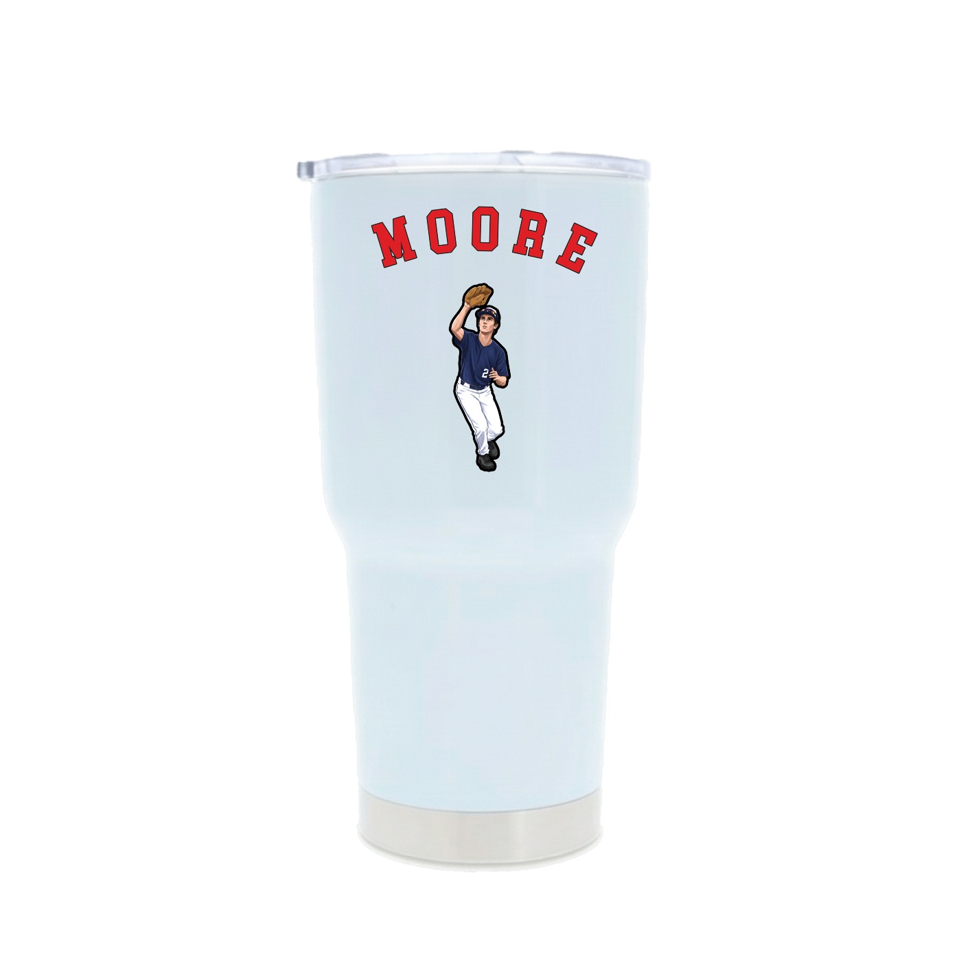 30oz Stainless Steel Tumbler — Shirsey Arch in White