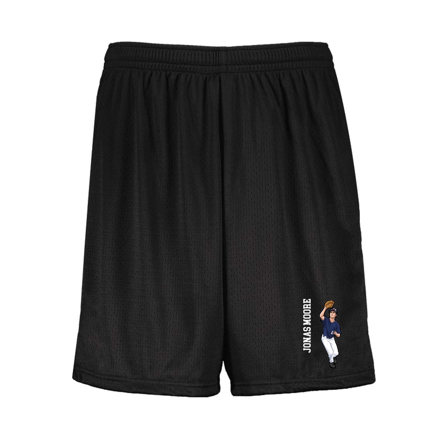Shorts — Name Vertical in Black