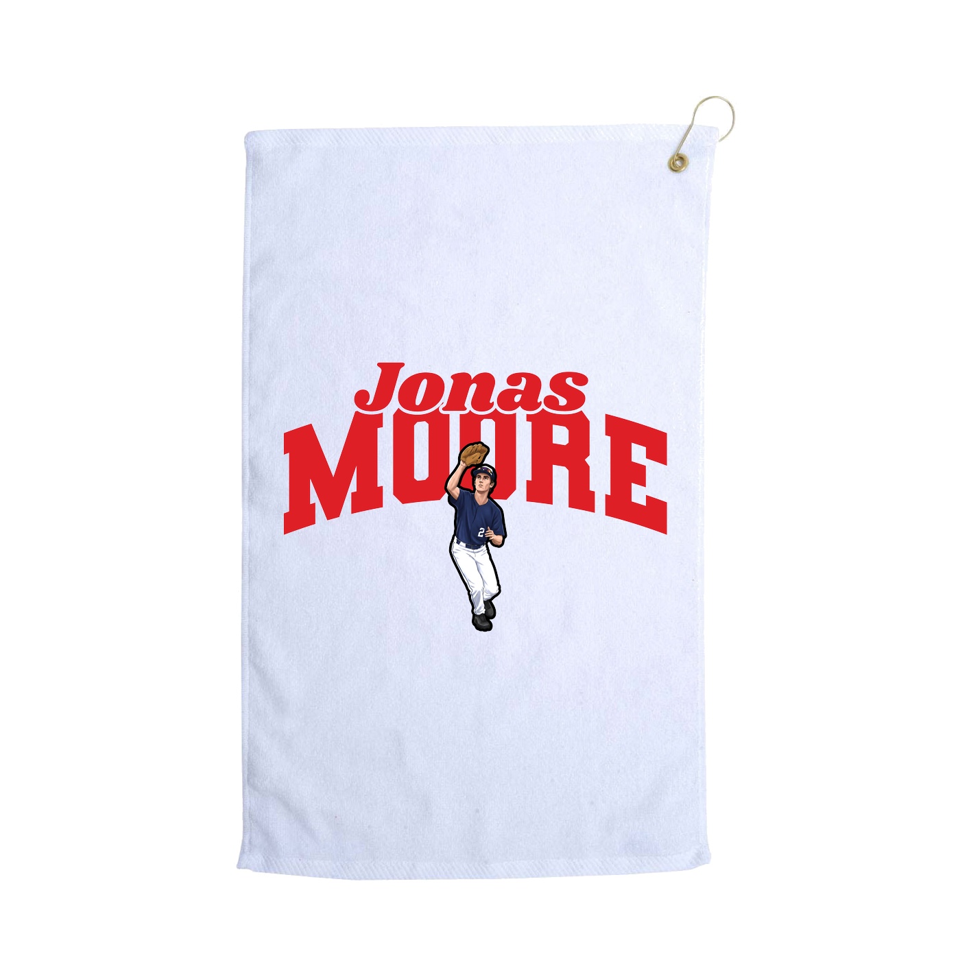 Golf Towel — Signature Arch in White