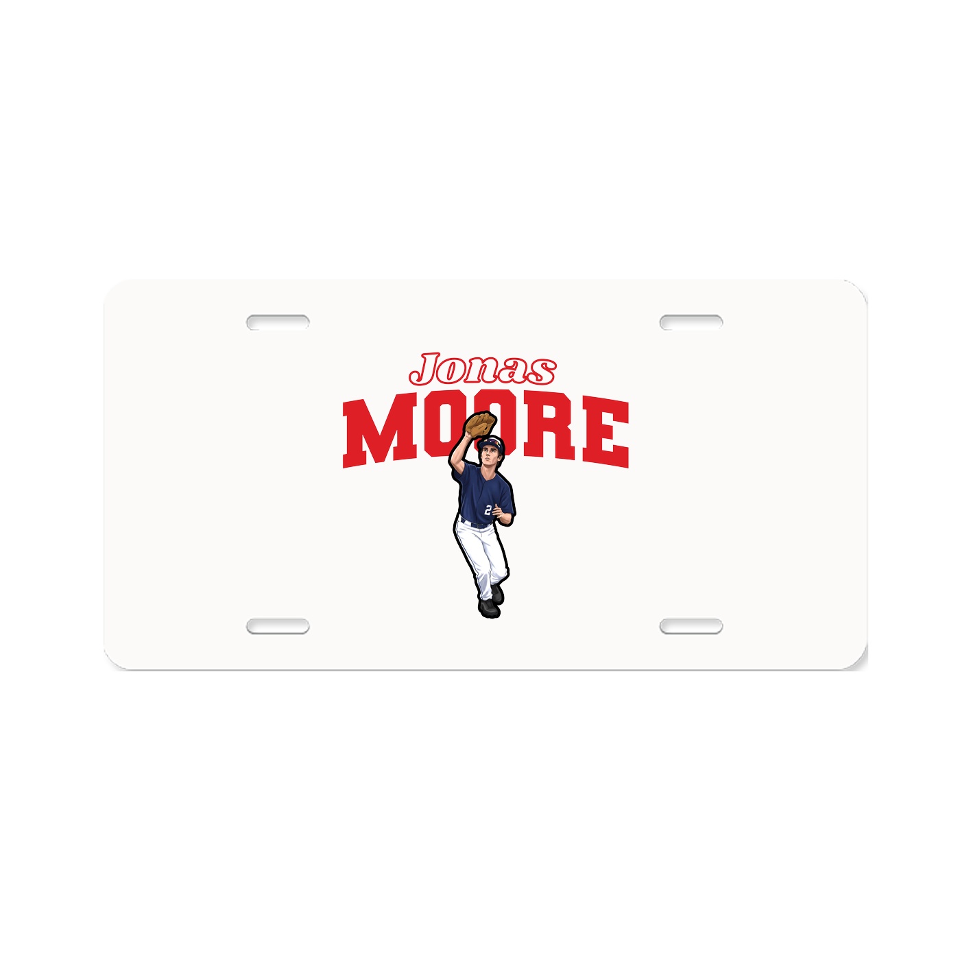 License Plate — Name Arch in Classic
