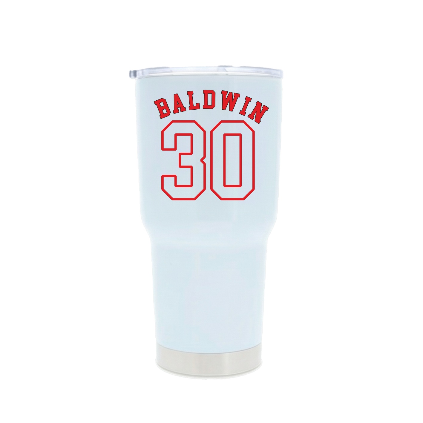 30oz Stainless Steel Tumbler — Shirsey Arch in White
