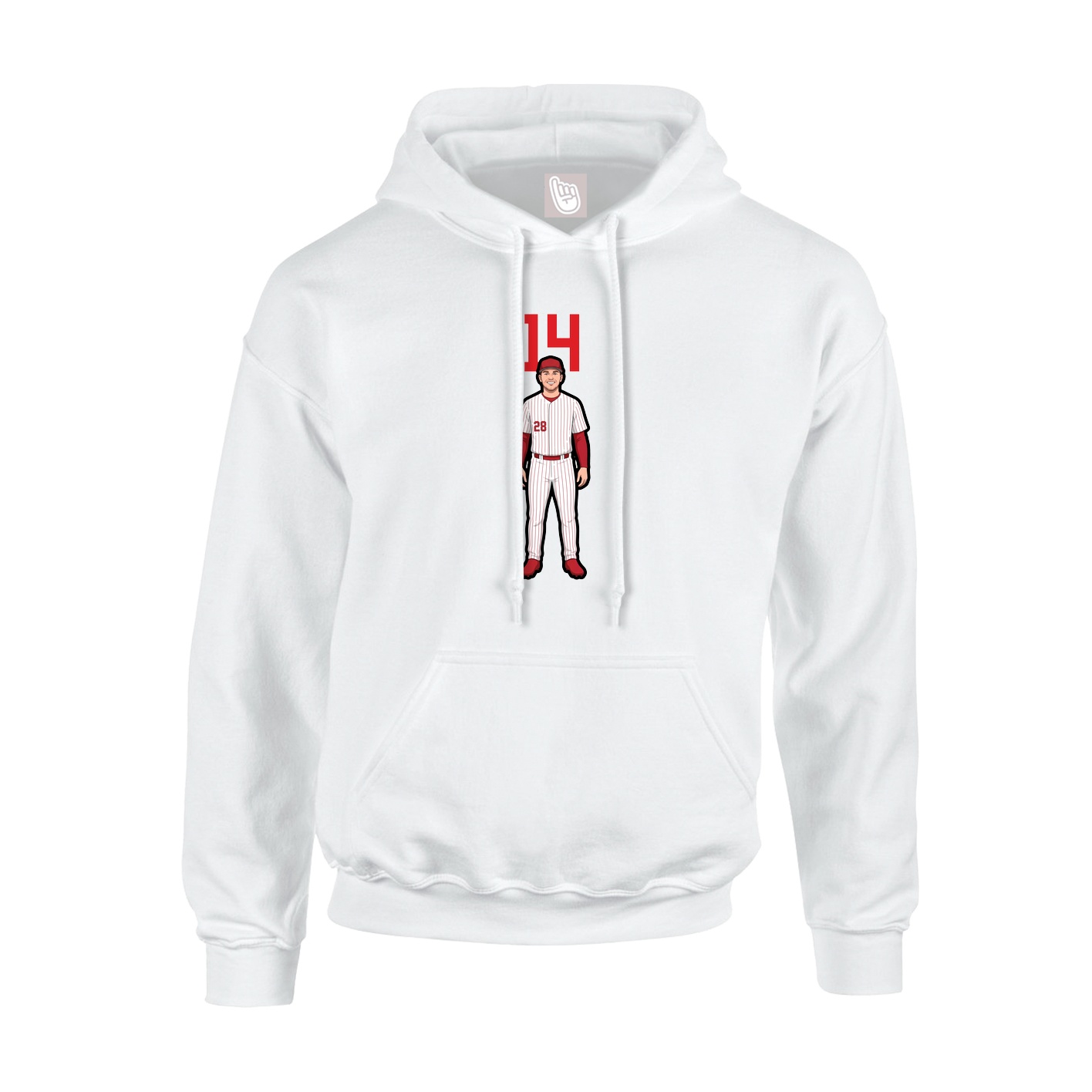 Hoodie — Number Top in White