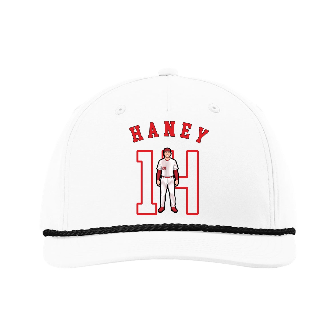 Five-Panel Classic Rope Cap — Shirsey Arch in White