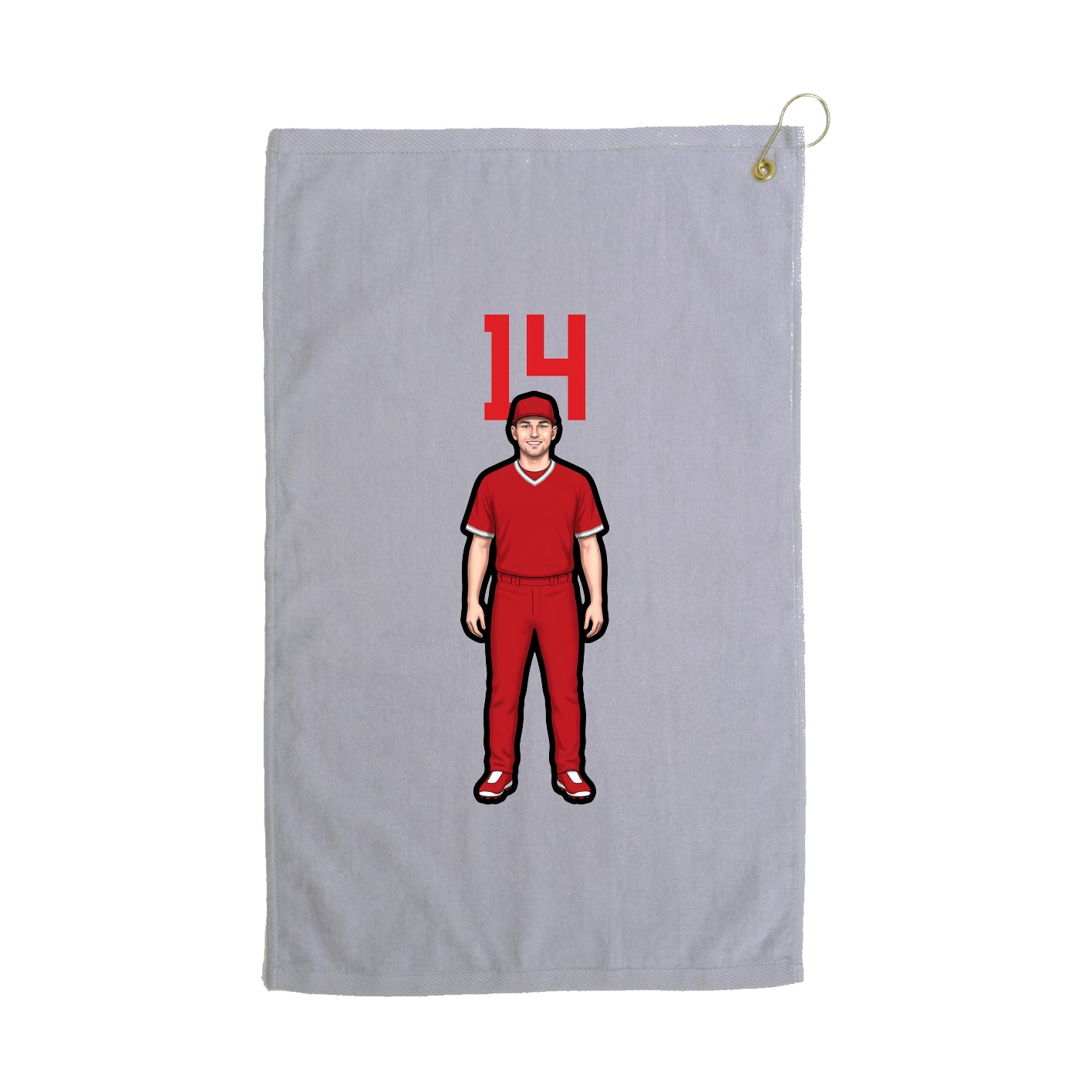 Golf Towel — Number Top in Grey