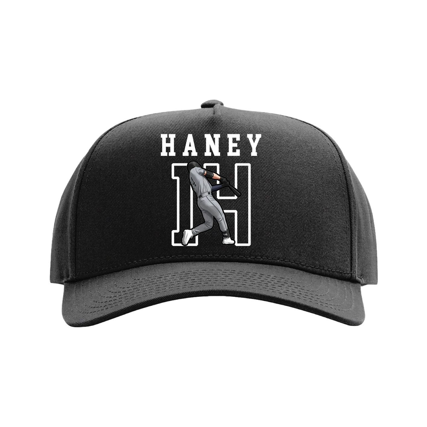 Full Fabric Five-Panel Champ Cap — Shirsey in Black