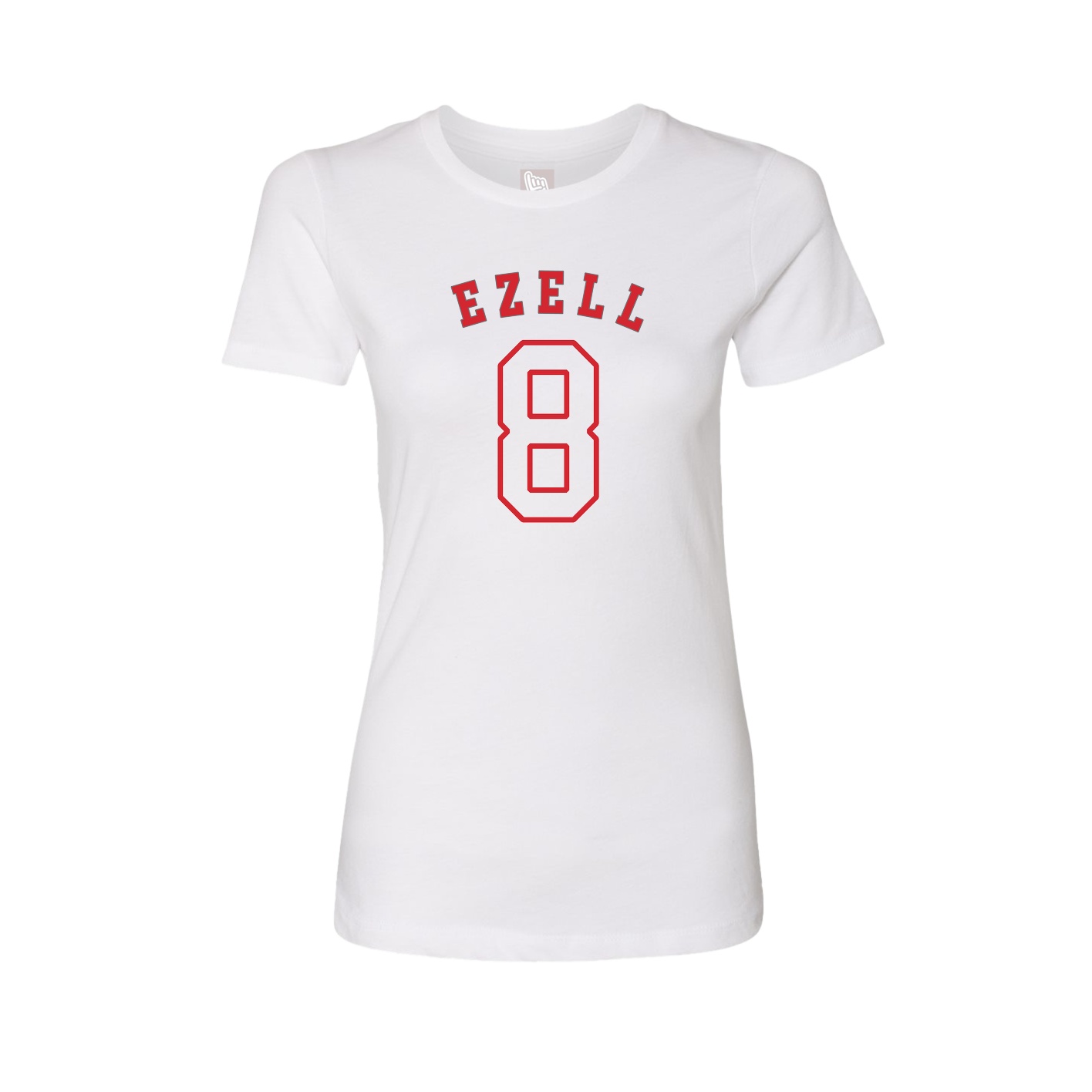 Fitted Women's Tee — Shirsey Arch in White