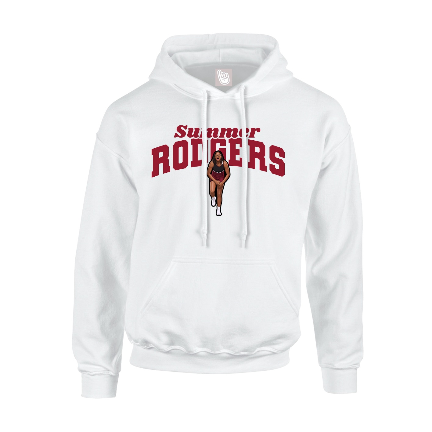 Youth Hoodie — Signature Arch in White