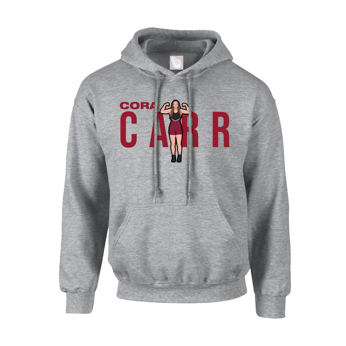 Youth Hoodie — Player Name in Grey