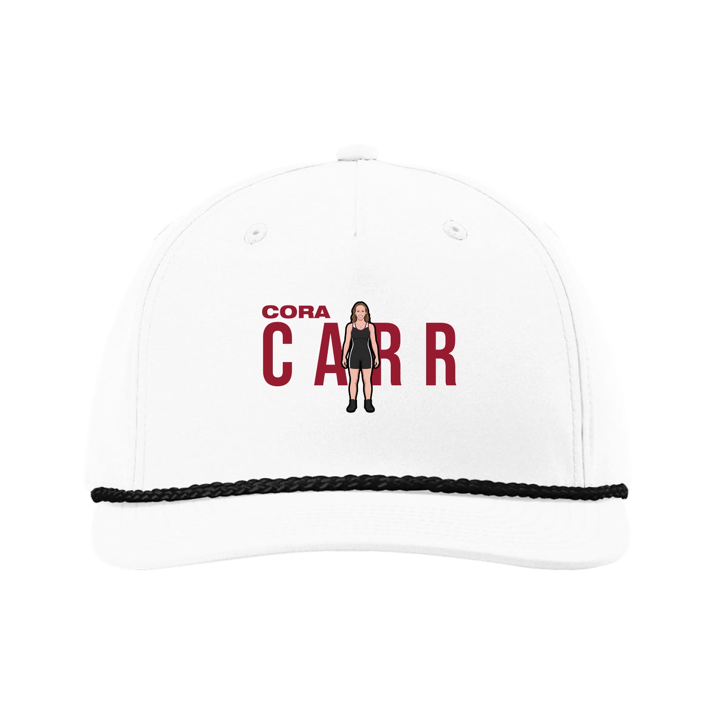 Five-Panel Classic Rope Cap — Player Name in White