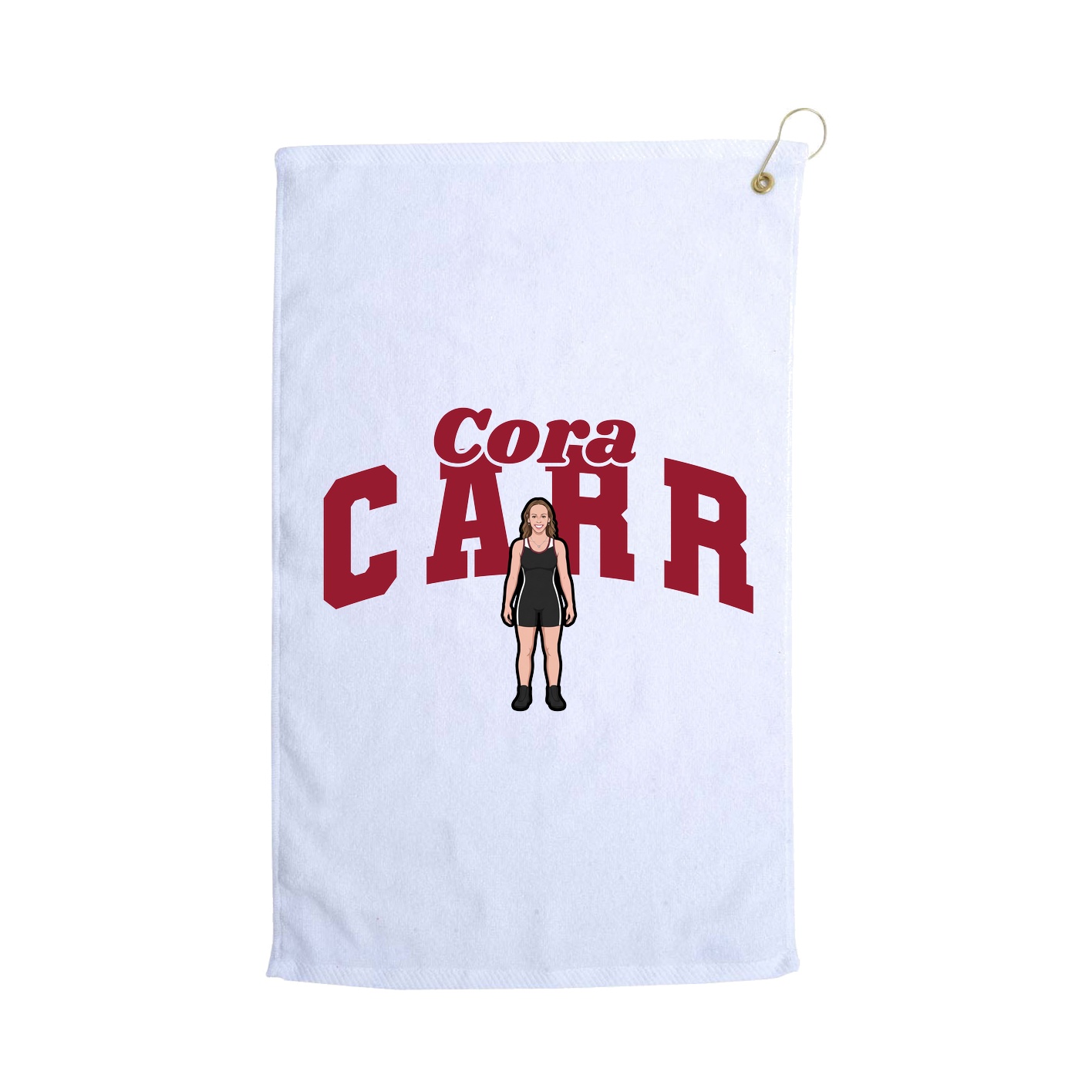 Golf Towel — Signature Arch in White