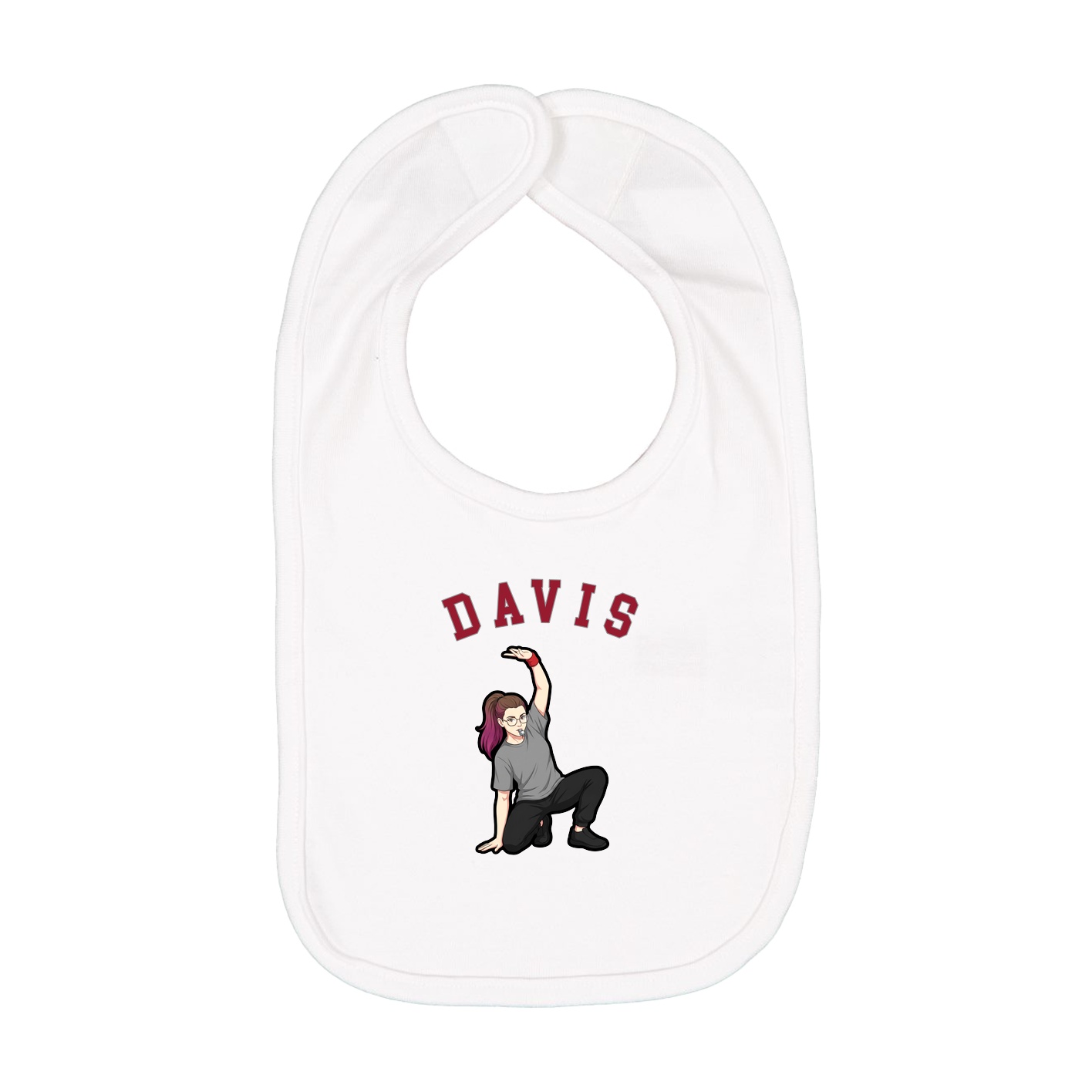 Infant Bib — Shirsey Arch in White