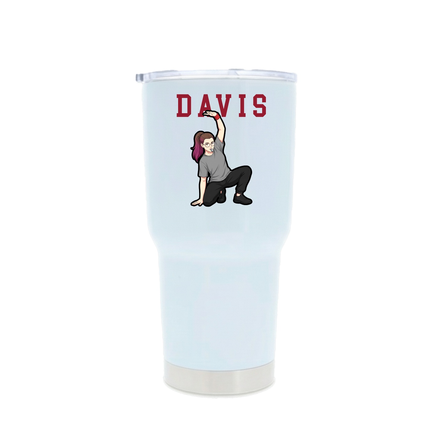 30oz Stainless Steel Tumbler — Shirsey in White