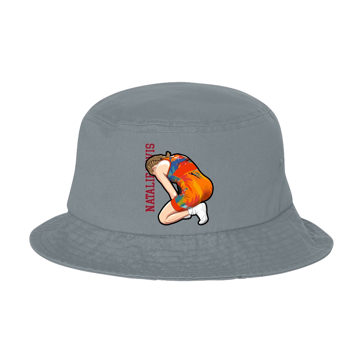 Bucket Cap — Name Vertical in Grey