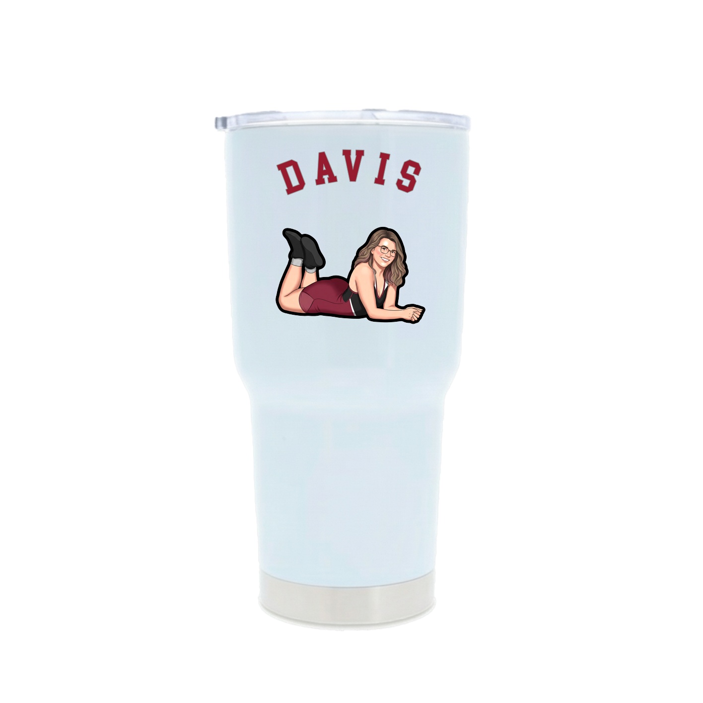 30oz Stainless Steel Tumbler — Shirsey Arch in White