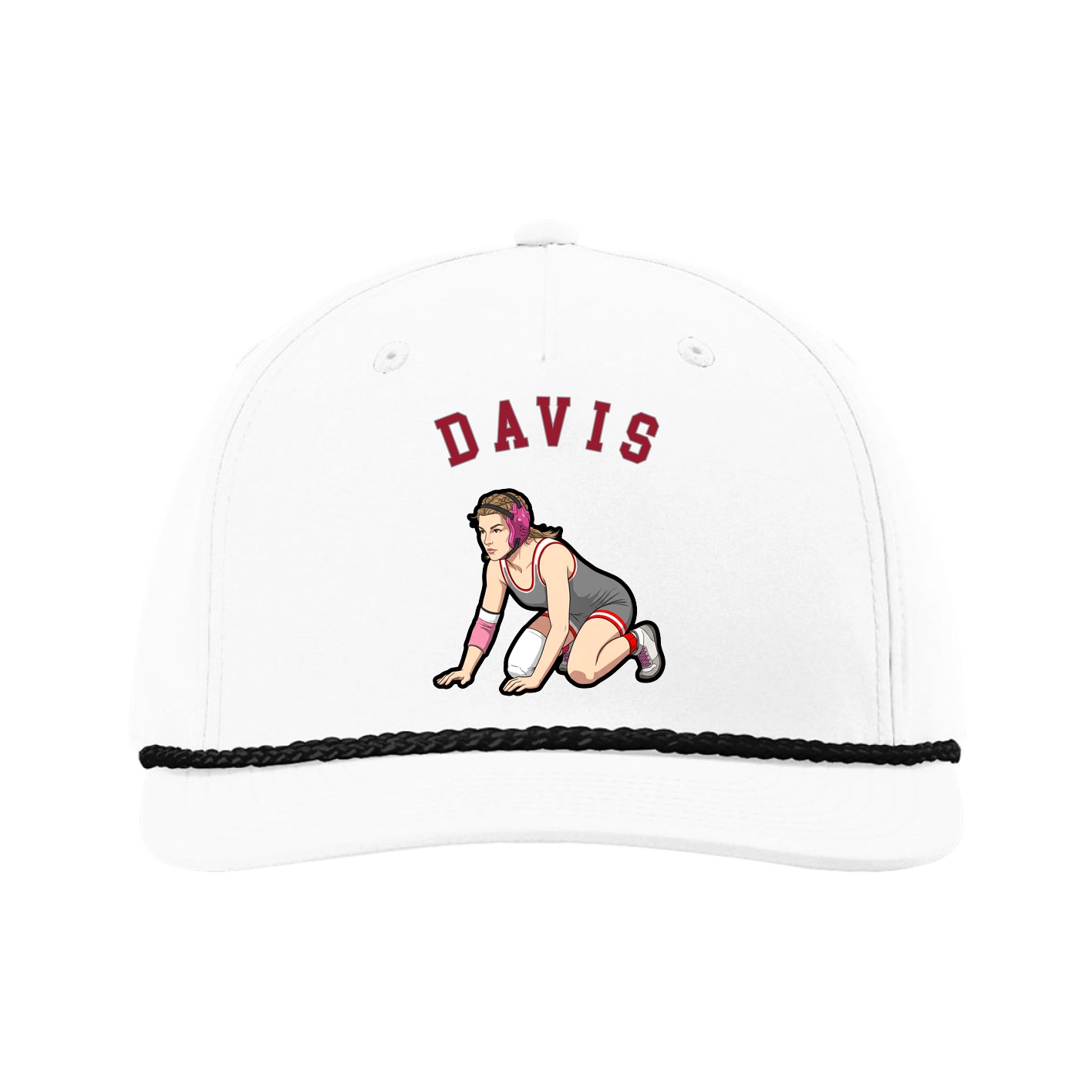 Five-Panel Classic Rope Cap — Shirsey Arch in White