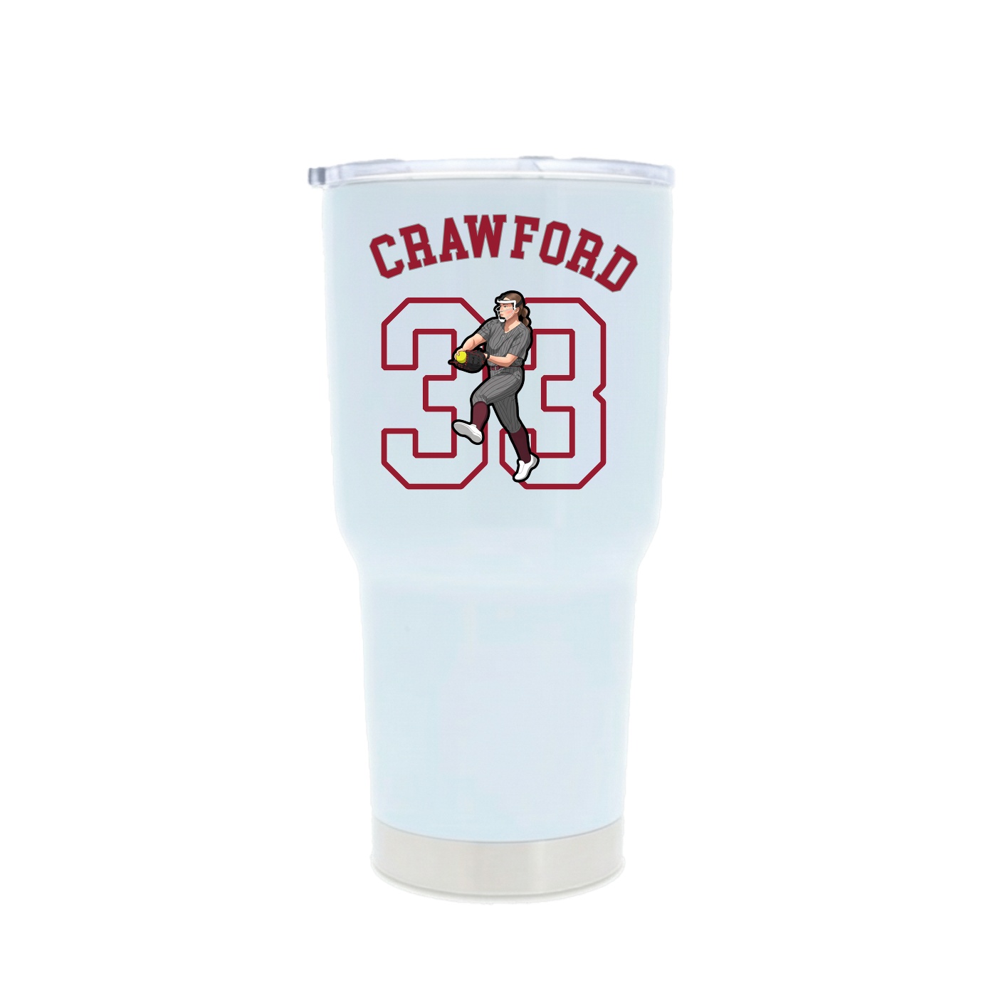 30oz Stainless Steel Tumbler — Shirsey Arch in White