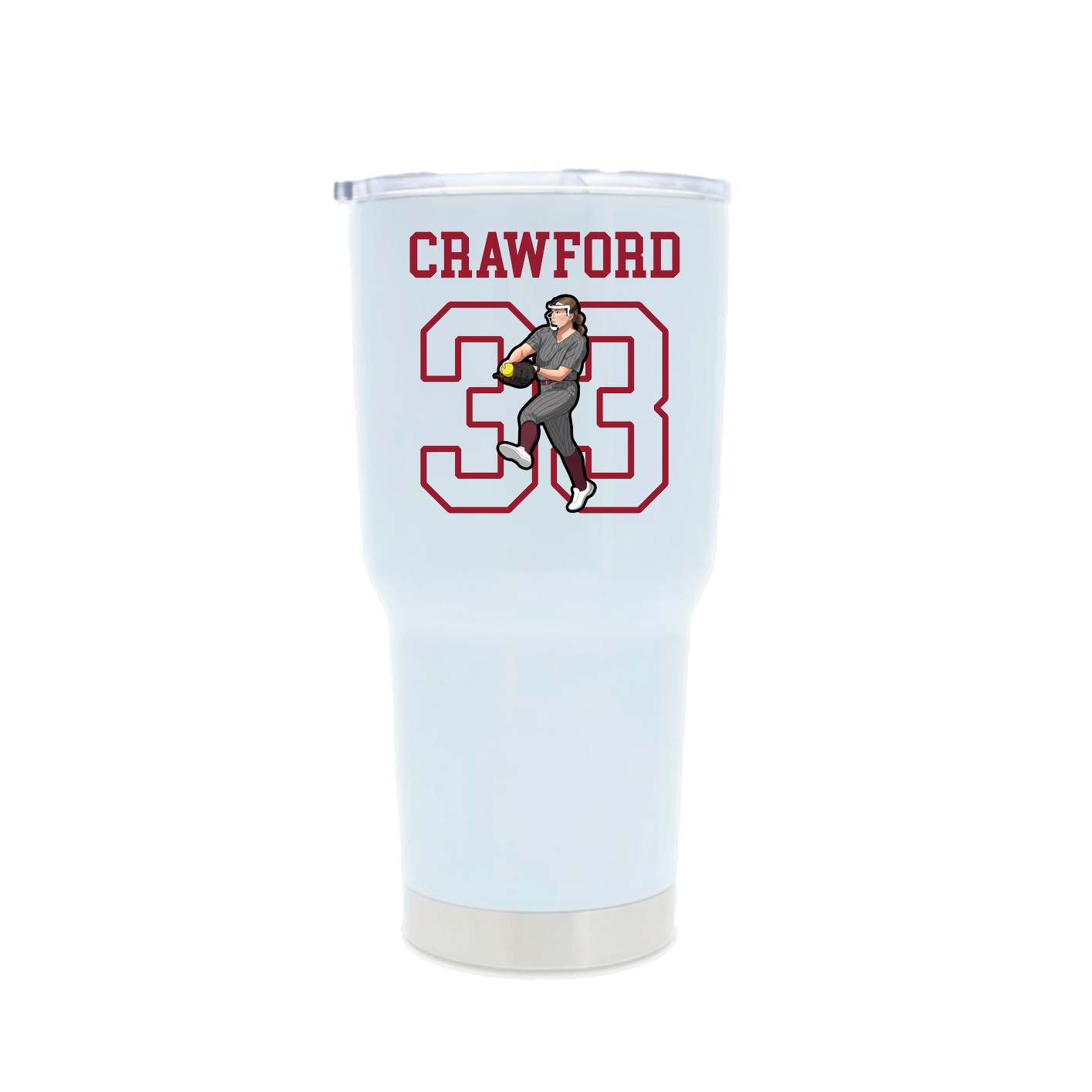 30oz Stainless Steel Tumbler — Shirsey in White