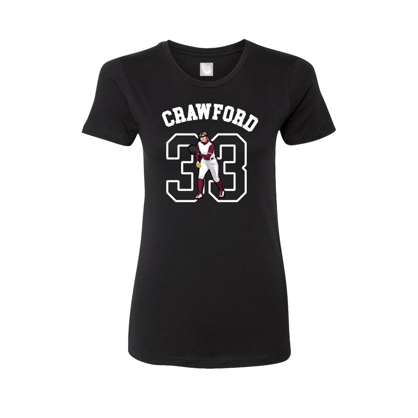 Fitted Women's Tee — Shirsey Arch in Black