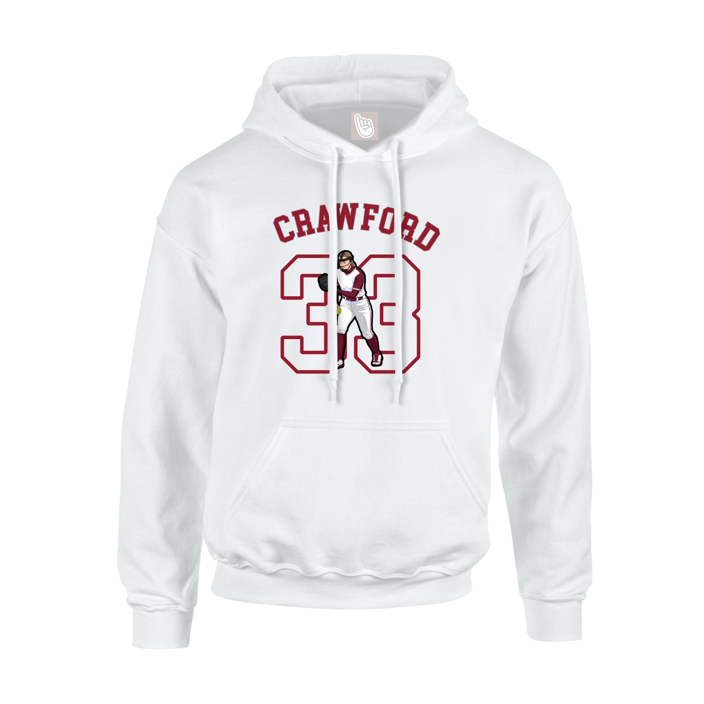 Youth Hoodie — Shirsey Arch in White