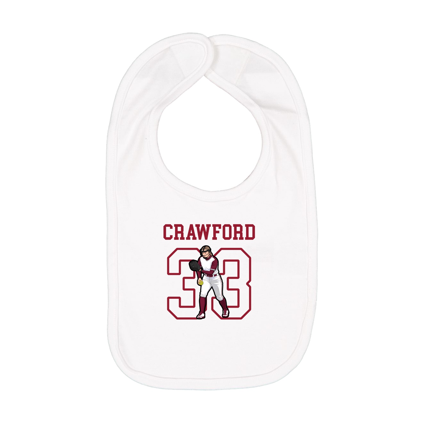 Infant Bib — Shirsey in White