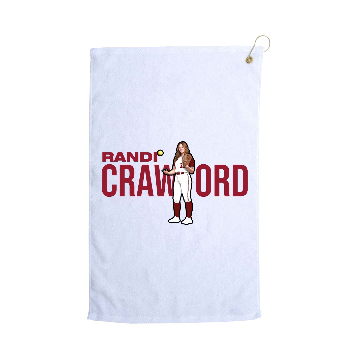 Golf Towel — Player Name in White