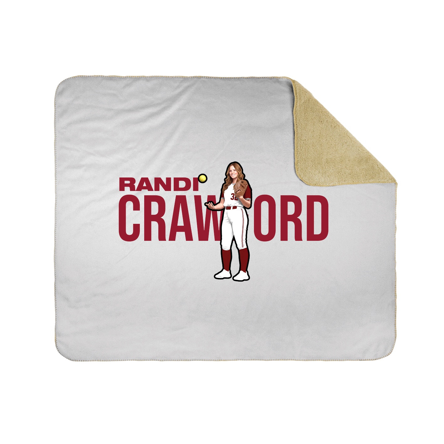 Throw Blanket — Player Name in White