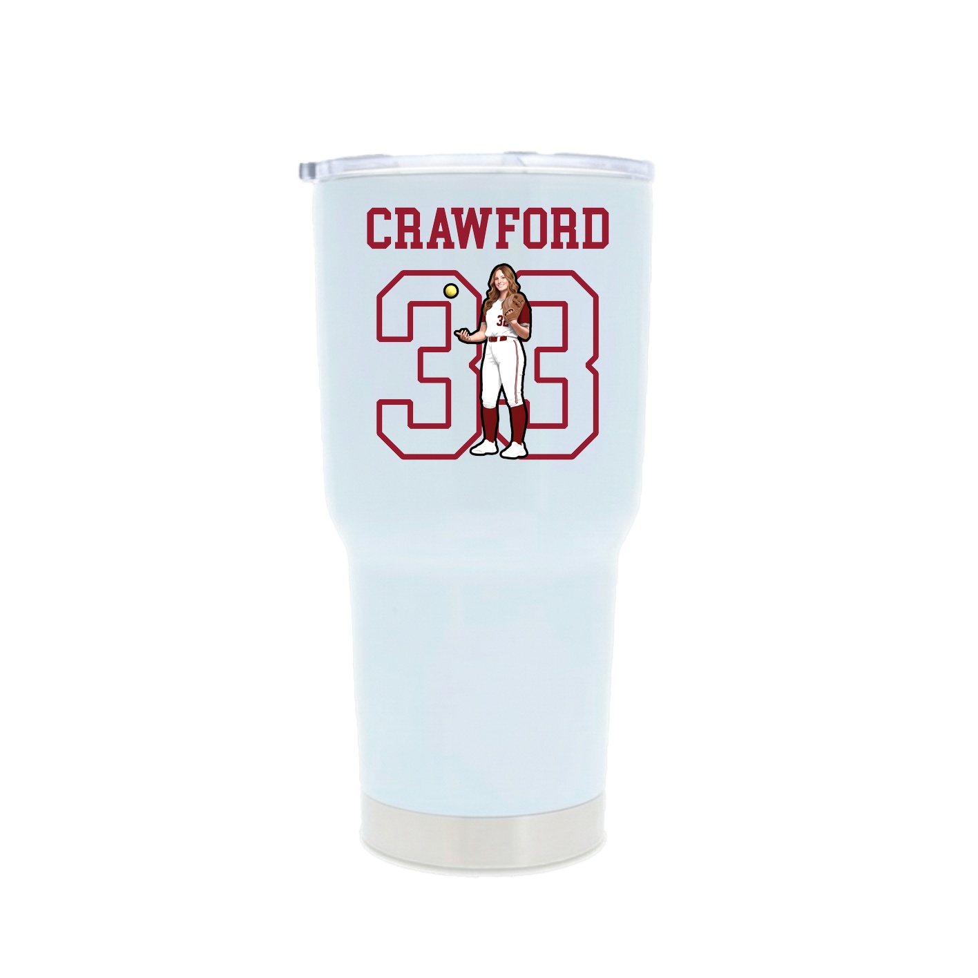 30oz Stainless Steel Tumbler — Shirsey in White