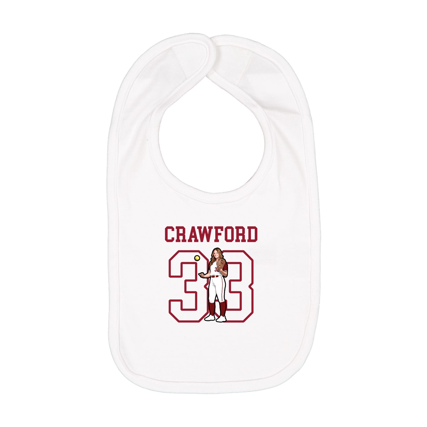 Infant Bib — Shirsey in White