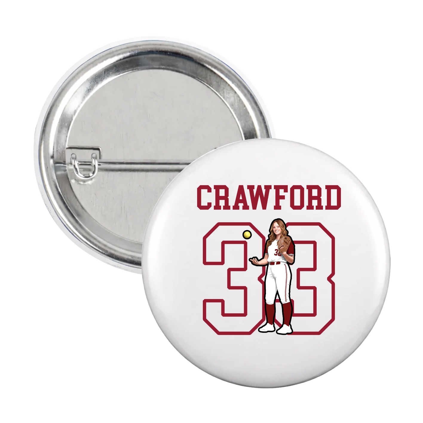 Game Day Button — Shirsey in White
