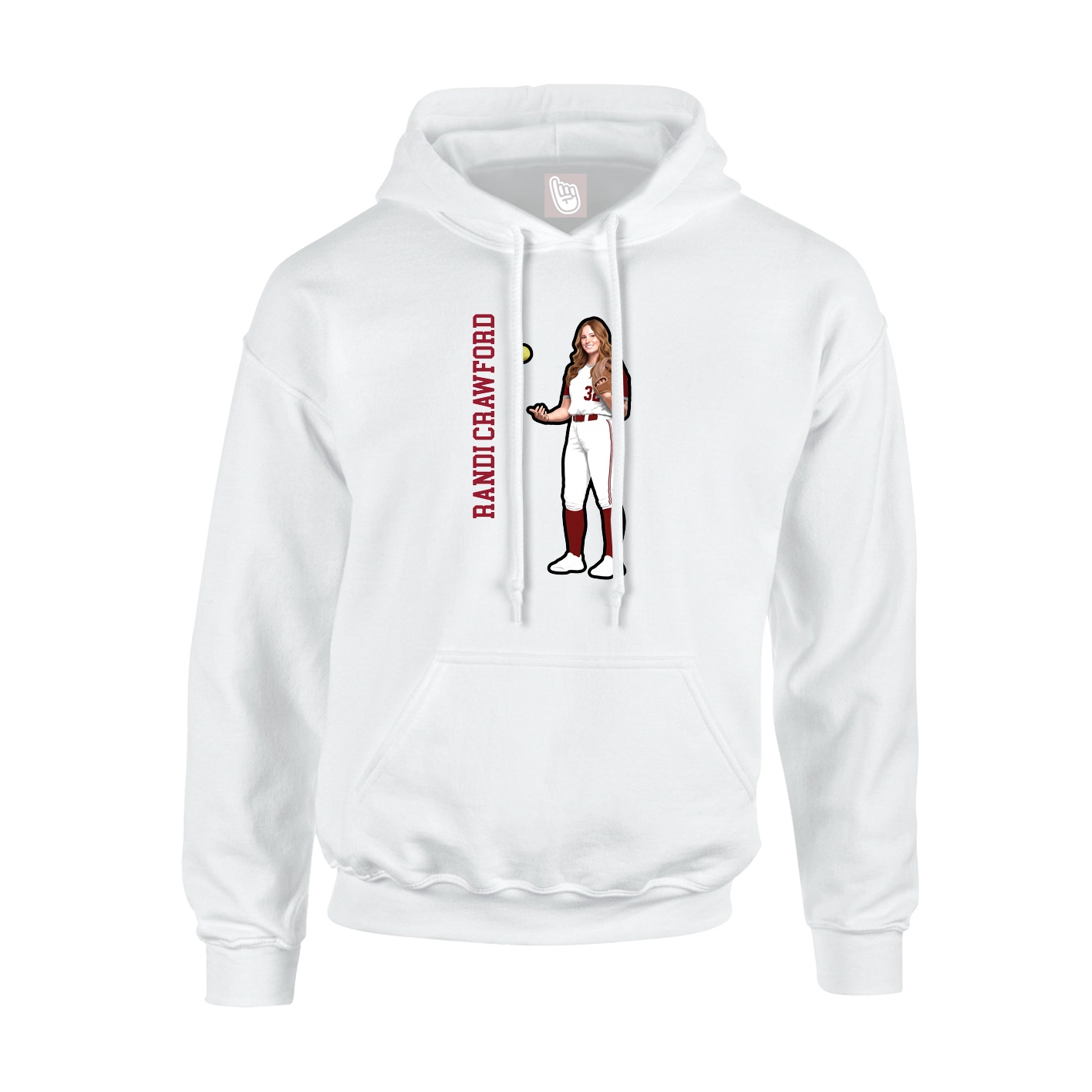 Hoodie — Name Vertical in White