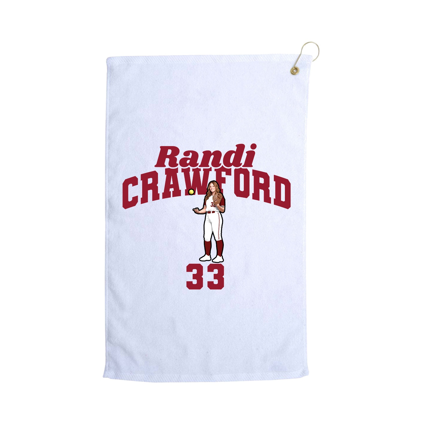 Golf Towel — Signature Arch in White