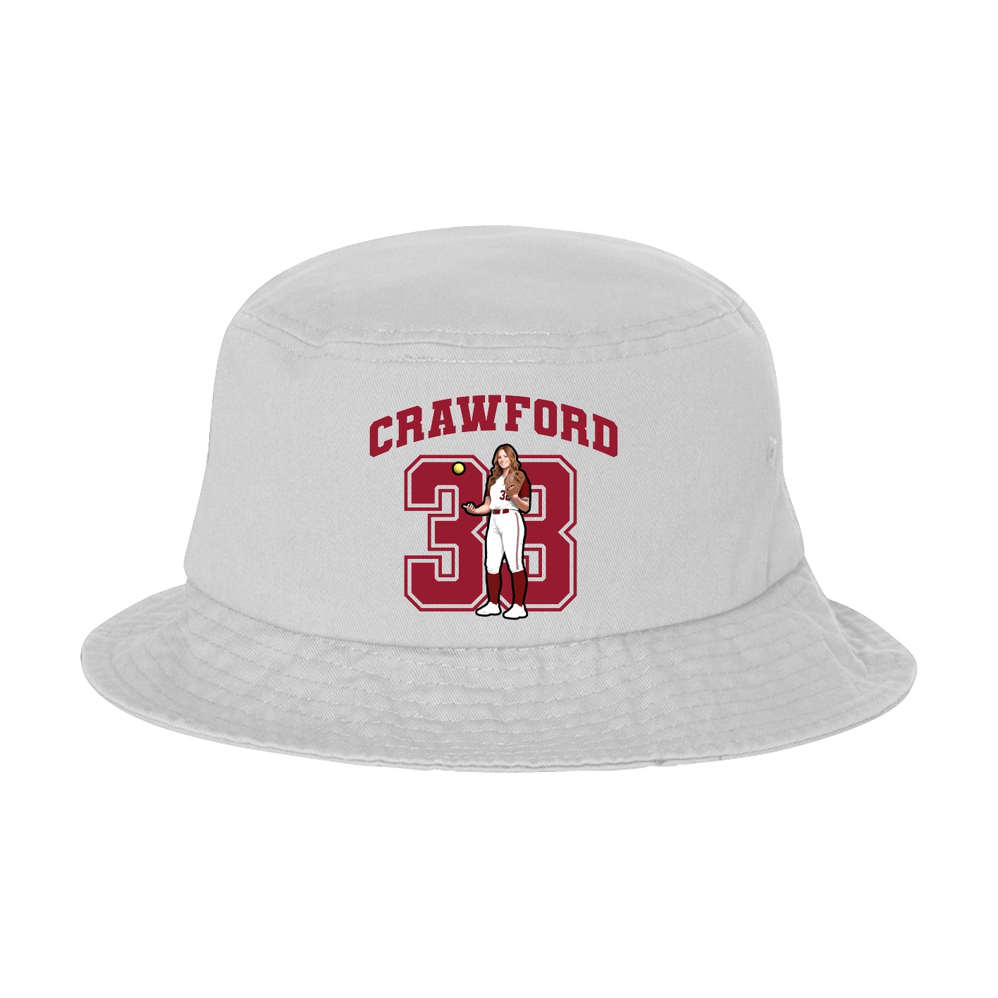 Bucket Cap — Number in White