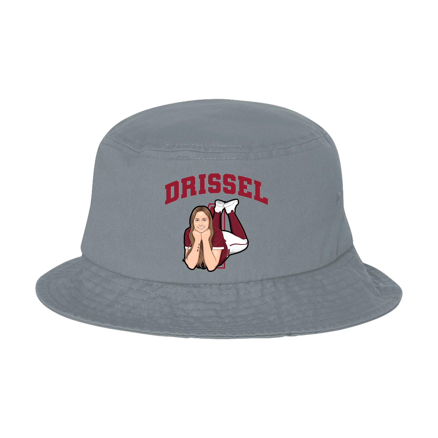 Bucket Cap — Number in Grey