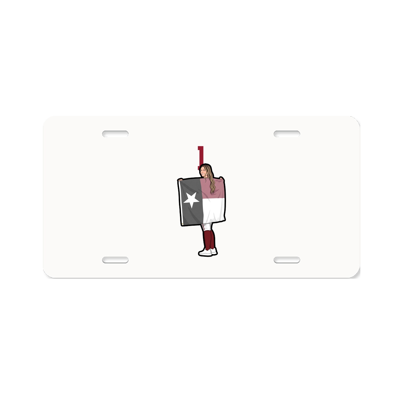 License Plate — Number Top in Classic