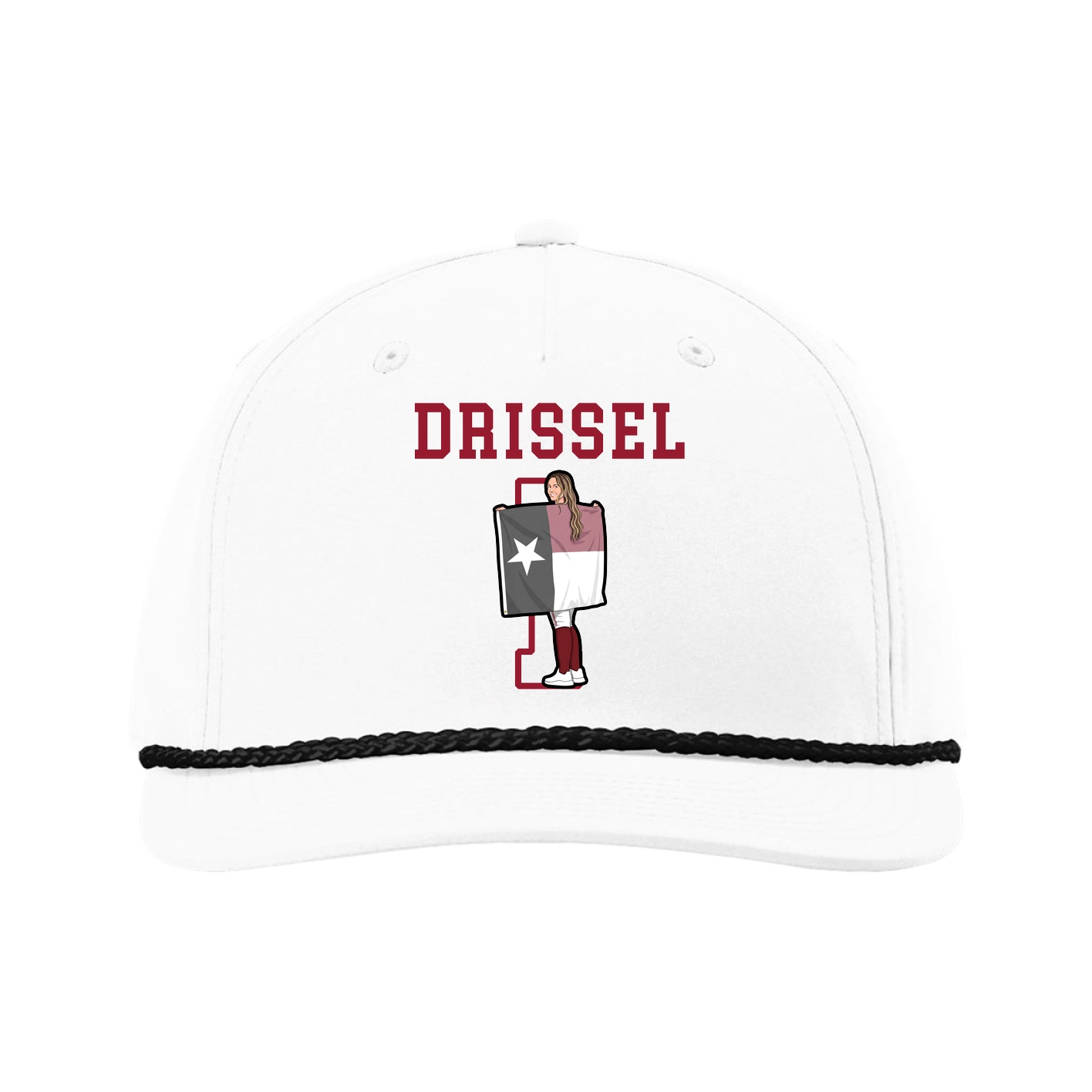 Five-Panel Classic Rope Cap — Shirsey in White